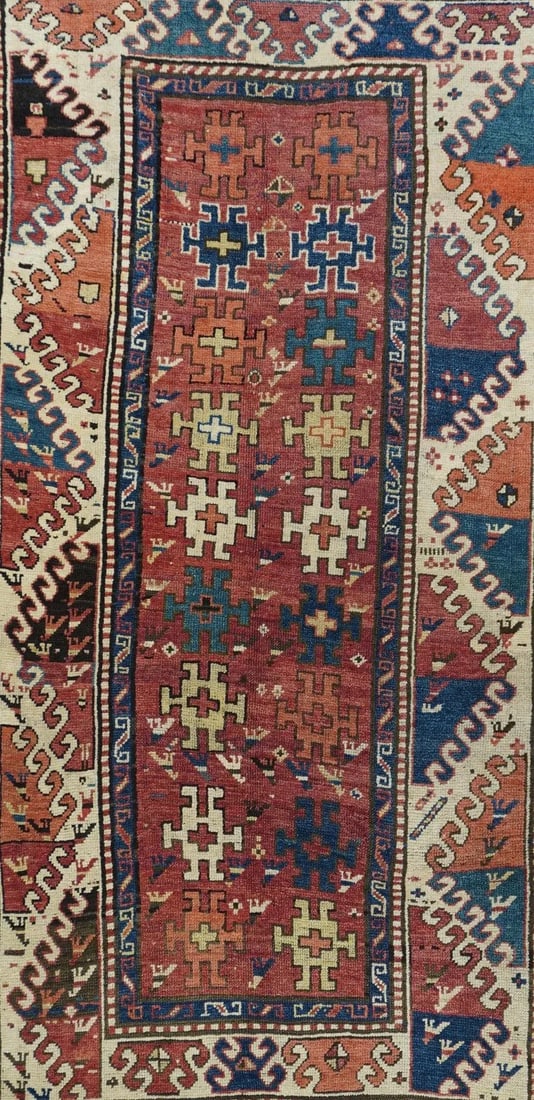 Antique Kazak Borcholo Rug 4'7'' X 8'0'' - 3