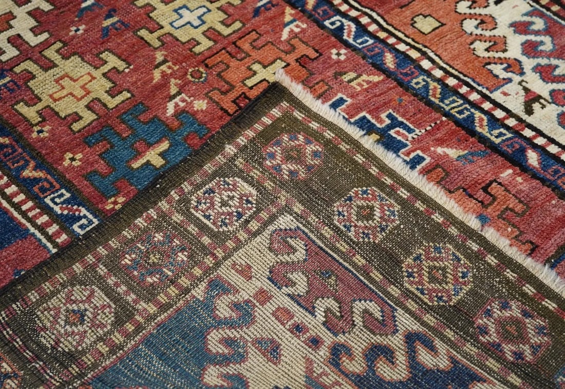 Antique Kazak Borcholo Rug 4'7'' X 8'0'' - 5