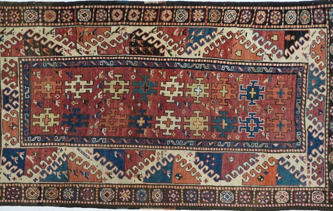 Antique Kazak Borcholo Rug 4'7'' X 8'0'' - 8