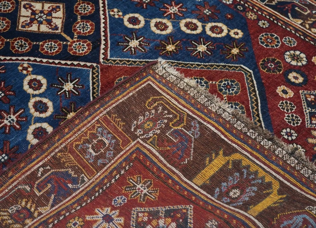 Antique Qashqai Rug 4'1'' x 6'10'' - 3