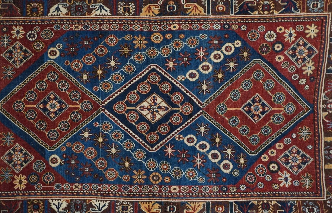 Antique Qashqai Rug 4'1'' x 6'10'' - 5