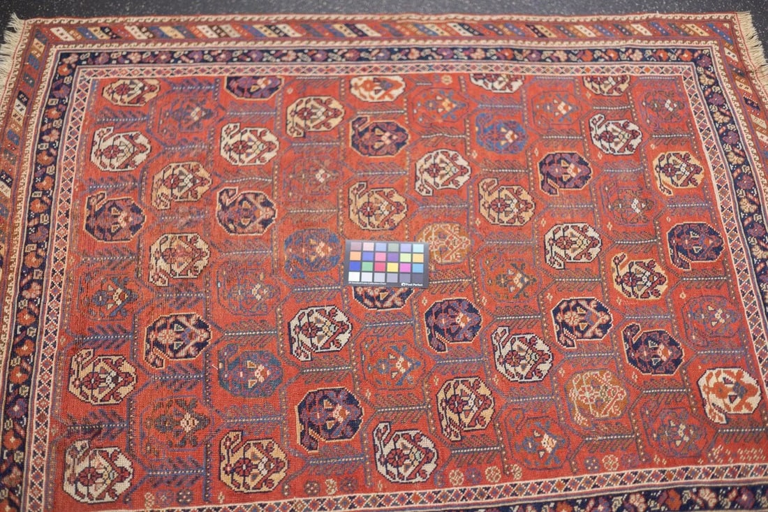Late 18th Century Antique Persian Afshar Rug 4'2'' x 5'1'' - 2