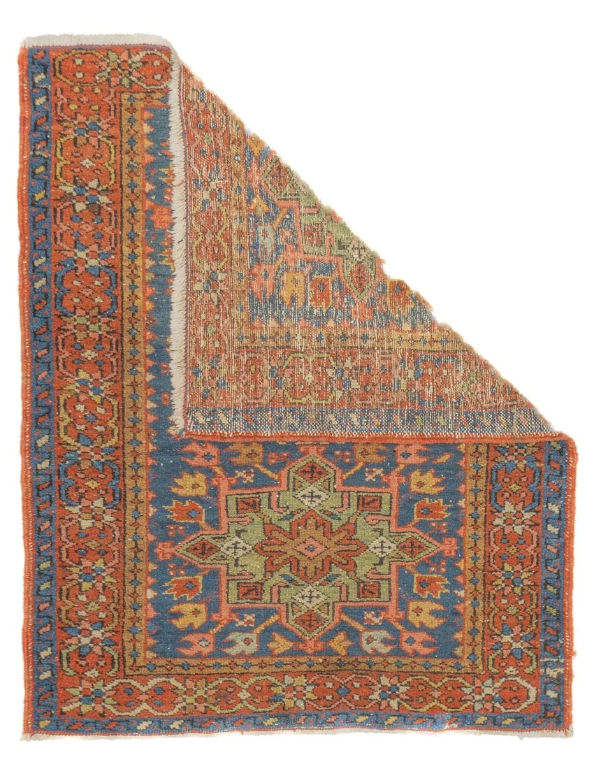 Antique Persian Heriz Rug 3'1'' x 3'11'' - 5