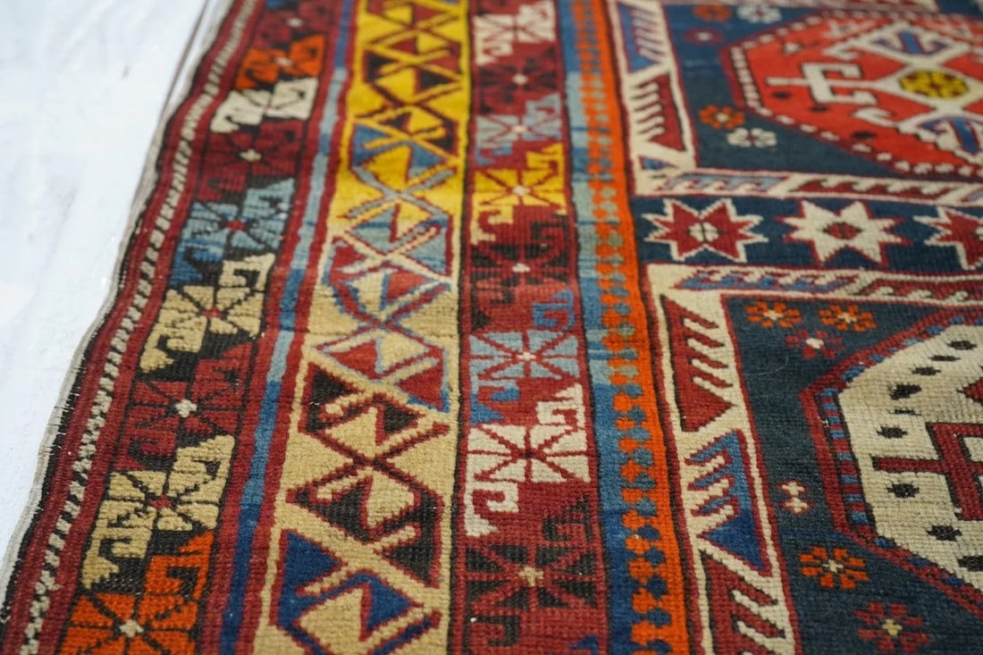 Antique Kuba Rug 3'9'' x 6'3'' - 5