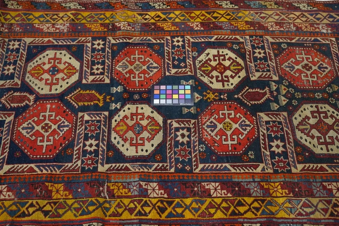 Antique Kuba Rug 3'9'' x 6'3'' - 7