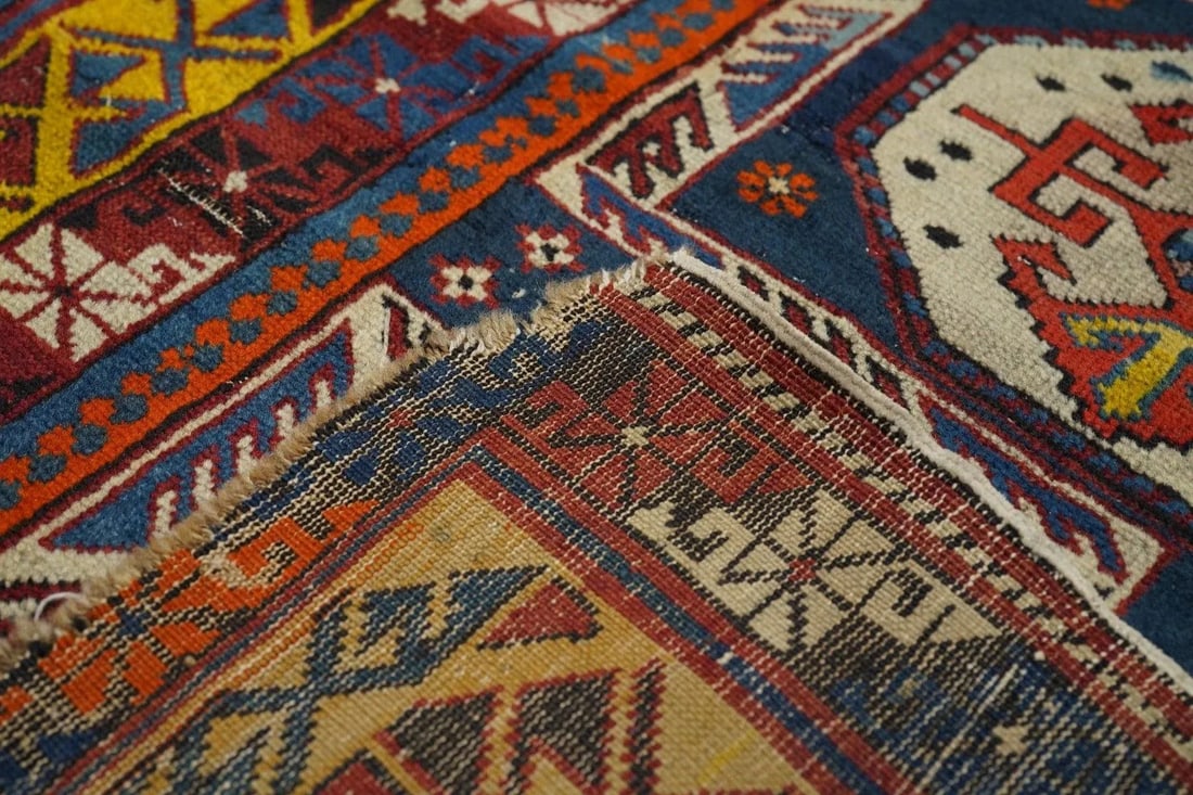 Antique Kuba Rug 3'9'' x 6'3'' - 8