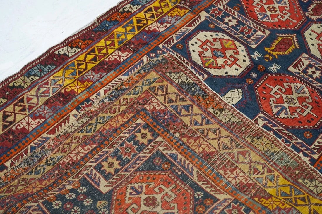 Antique Kuba Rug 3'9'' x 6'3'' - 9