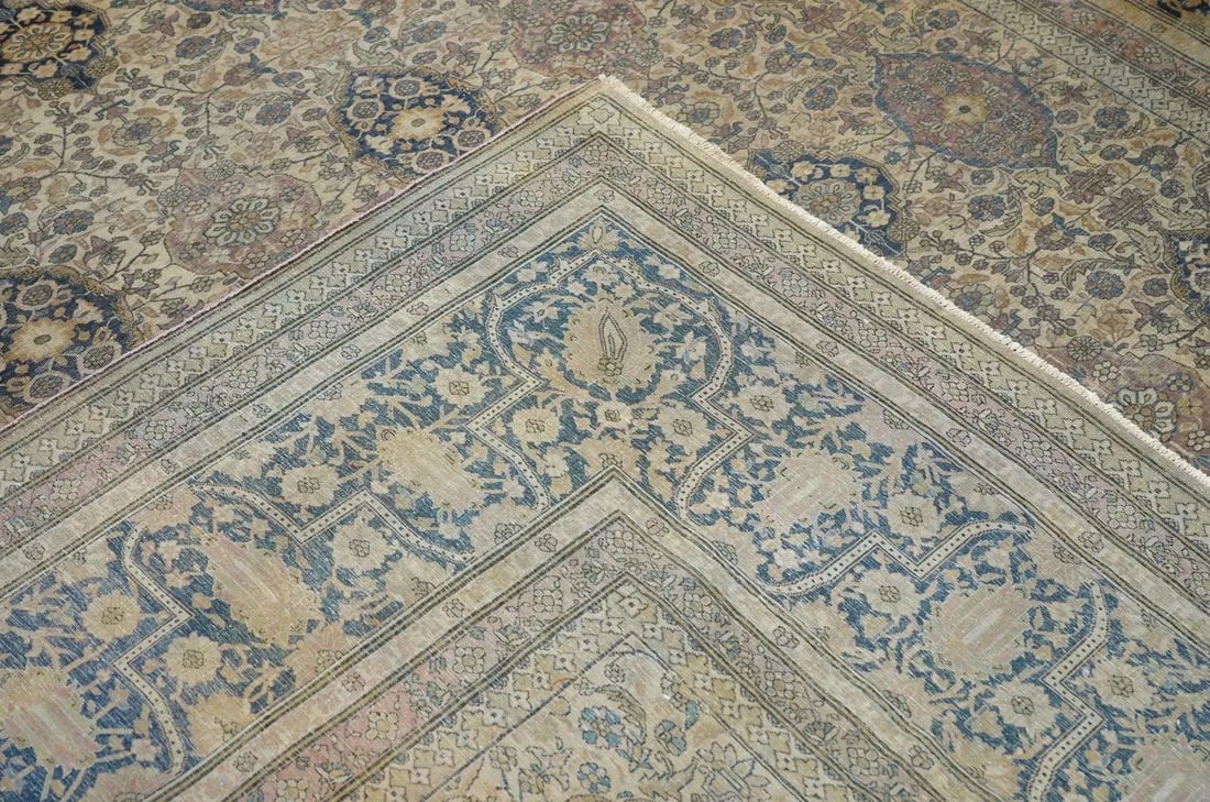 Late 19th Century Antique Kashan Rug 10'3'' x 13'6'' - 2
