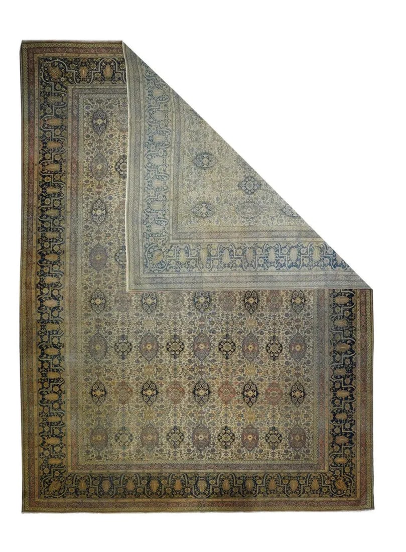 Late 19th Century Antique Kashan Rug 10'3'' x 13'6'' - 4
