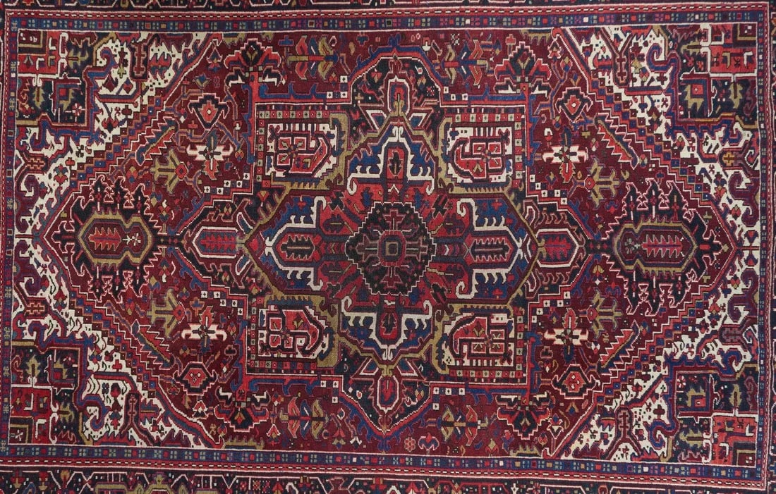 Vintage Heriz Rug 7'9'' X 10'8'' - 3