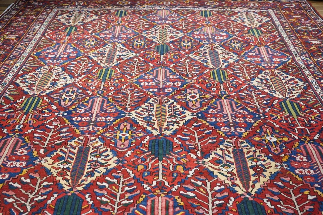 1960s Vintage Bakhtiari Rug 12'2'' x 16'7'' - 9