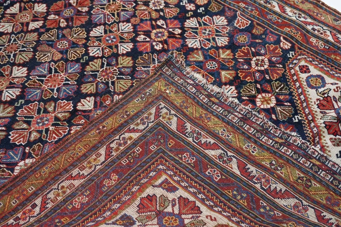 Antique Qashqai Rug 4'6'' x 8'2'' - 2