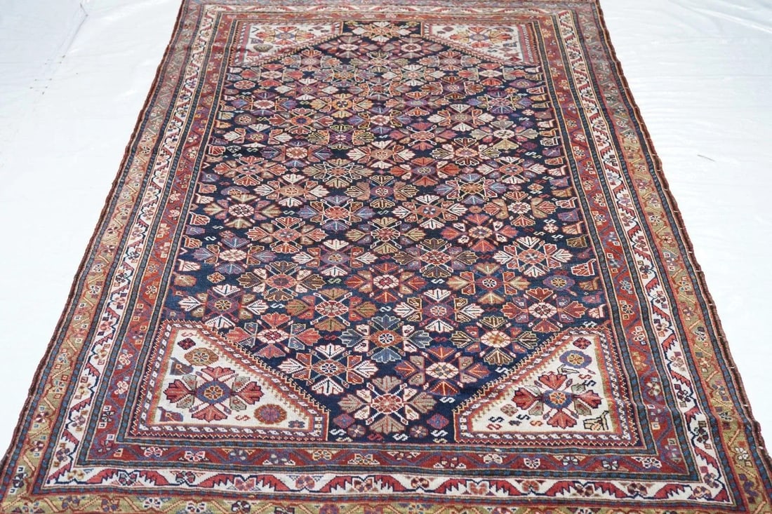 Antique Qashqai Rug 4'6'' x 8'2'' - 9