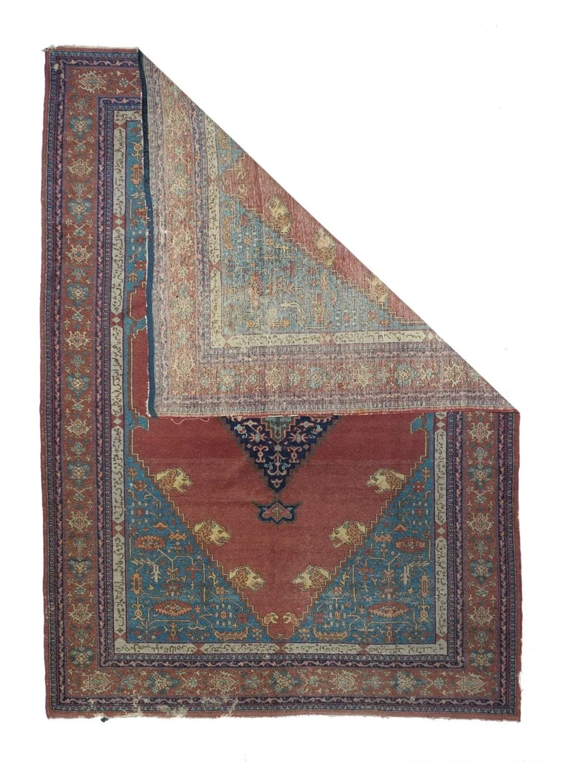 Late 18th Century Antique Turkish (Serapi/Bakshayesh Design) Rug 7' x 10' - 2