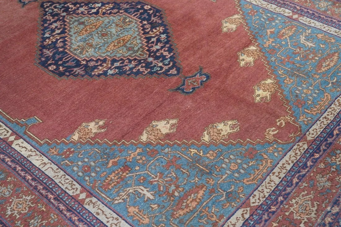 Late 18th Century Antique Turkish (Serapi/Bakshayesh Design) Rug 7' x 10' - 3