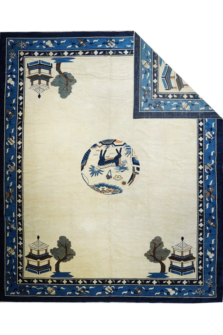 Antique Peking Rug 11'9'' x 14'2'' - 5