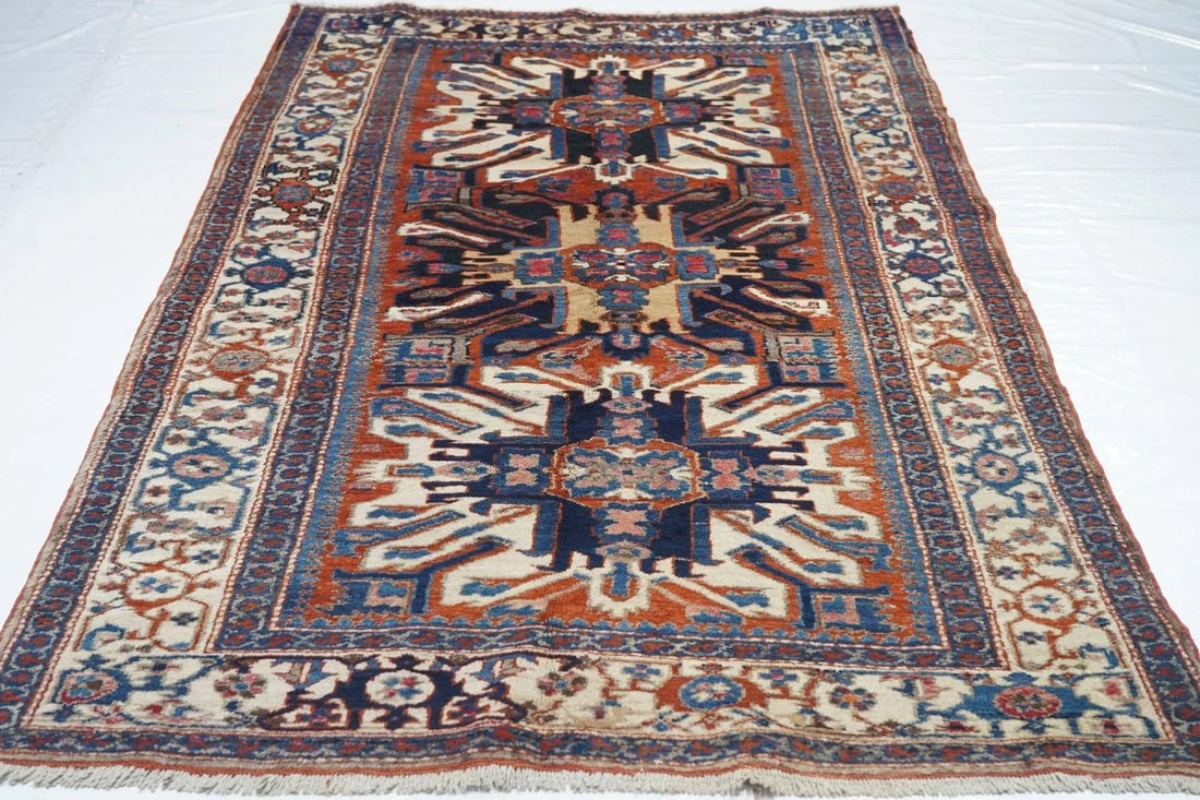 Antique Karajeh Weave Rug 4'5'' x 7'5'' - 10