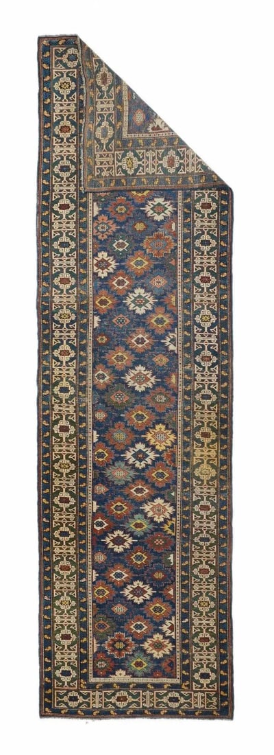 Antique Kuba Rug 3'4'' x 11'10'' - 3