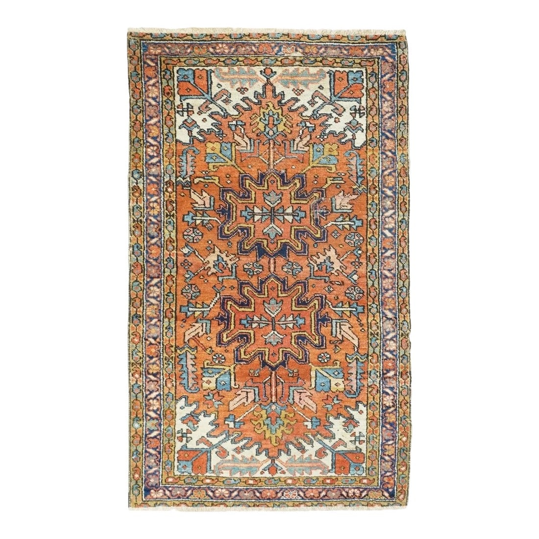 Antique Heriz Rug 3'1'' x 5'5'': Antique Heriz Rug 3'1'' x 5'5''. Condition: Alterations: Unknown Imperfections: Some Imperfections Condition Notes: Good Dimensions: Height: 0.01 in. Width: 37 in. Depth: 65 in. Category: Rugs
