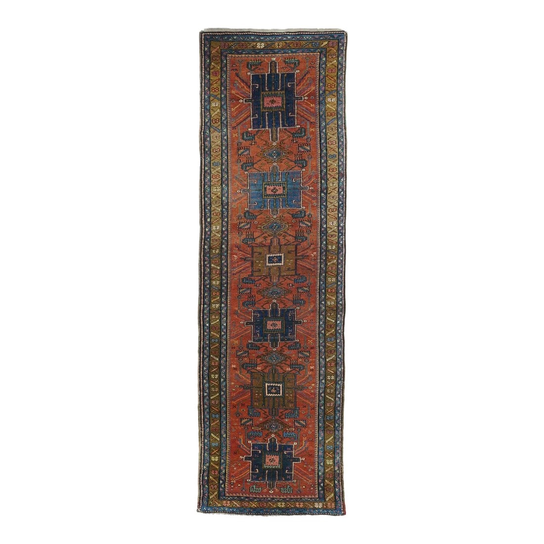 Antique Heriz Runner 3'5'' x 10'4'' (1 of 11)
