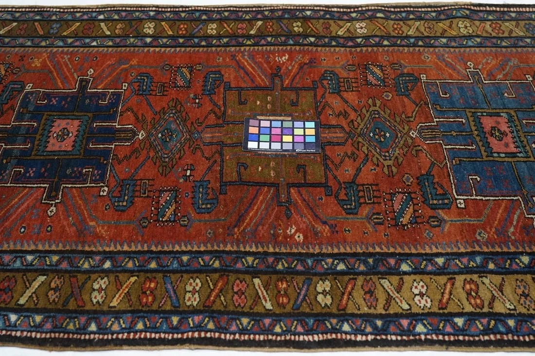 Antique Heriz Runner 3'5'' x 10'4'' - 2