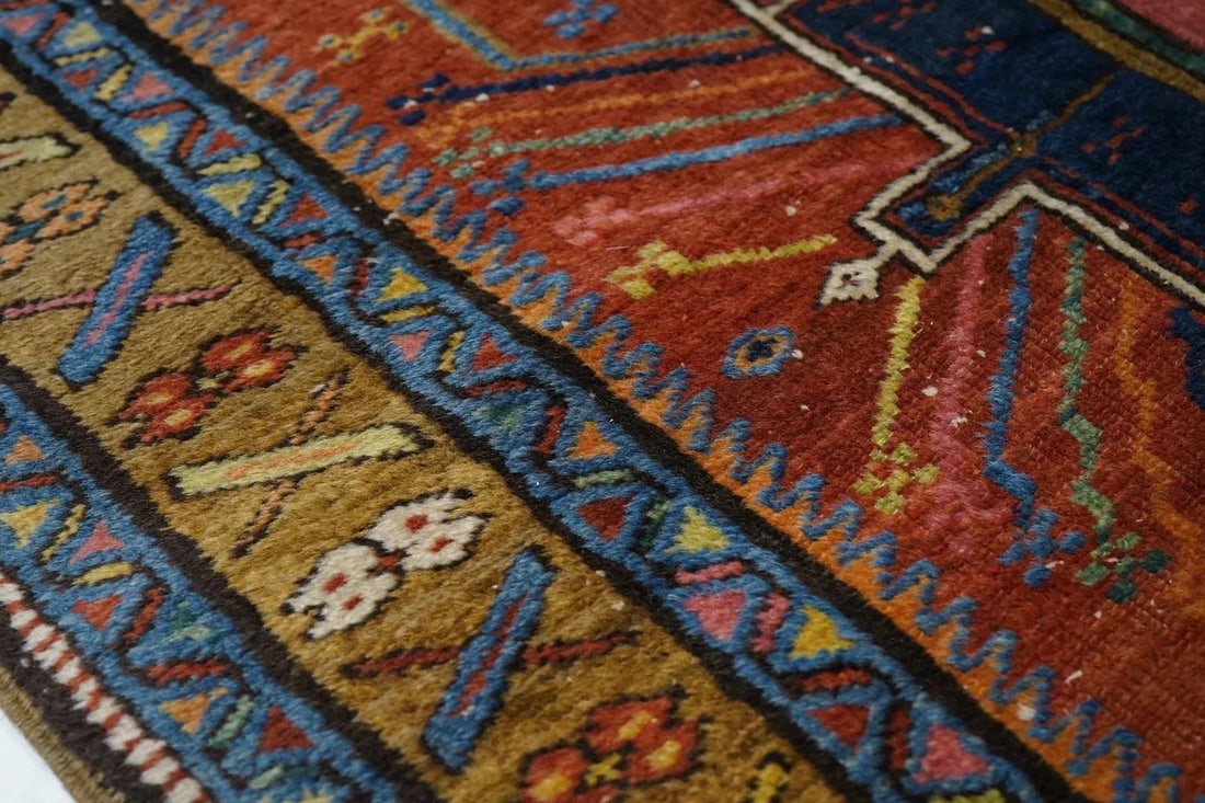 Antique Heriz Runner 3'5'' x 10'4'' - 7