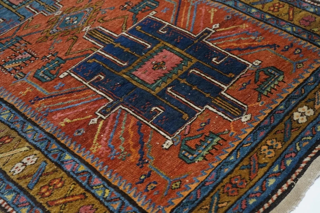 Antique Heriz Runner 3'5'' x 10'4'' - 8