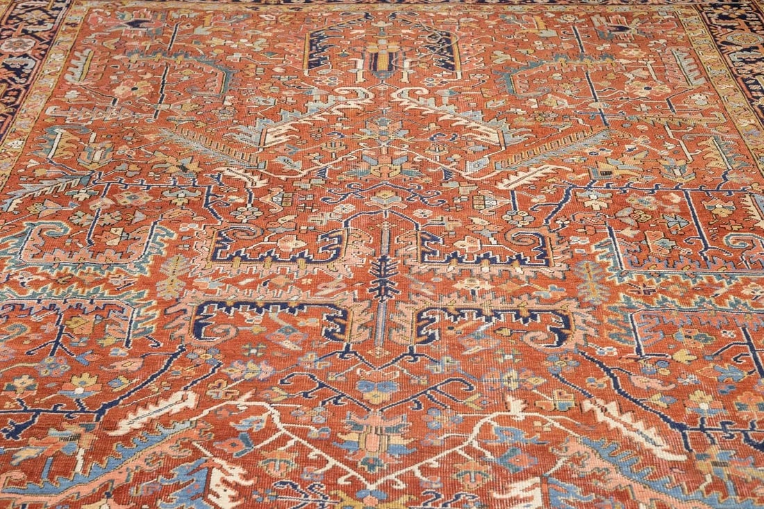 Antique Heriz Rug 9'2'' x 12'2'' - 11