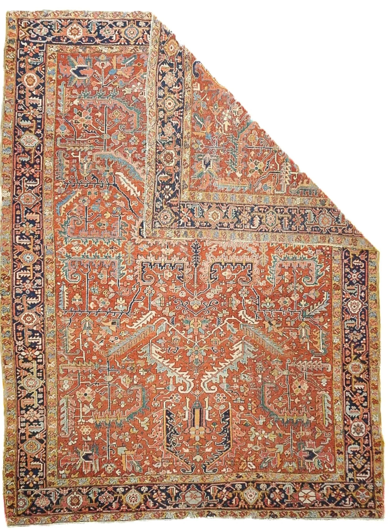Antique Heriz Rug 9'2'' x 12'2'' - 4