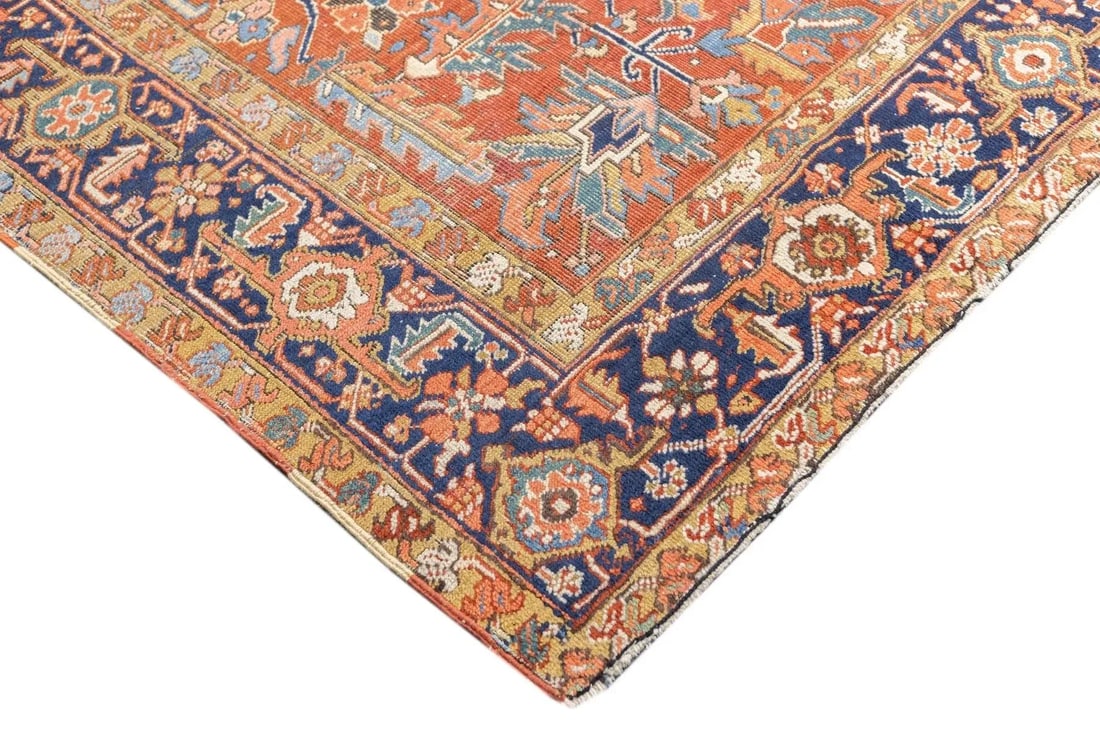 Antique Heriz Rug 9'2'' x 12'2'' - 5