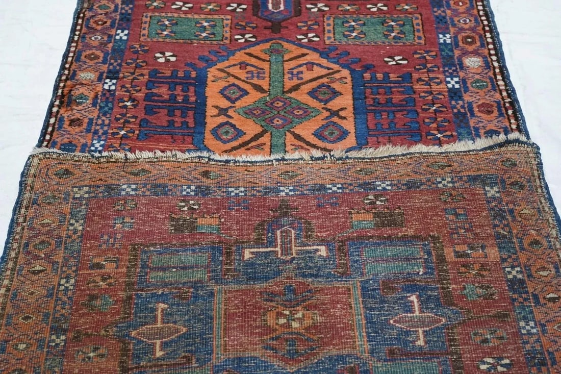 Antique Heriz Runner 3'4'' x 14'4'' - 3