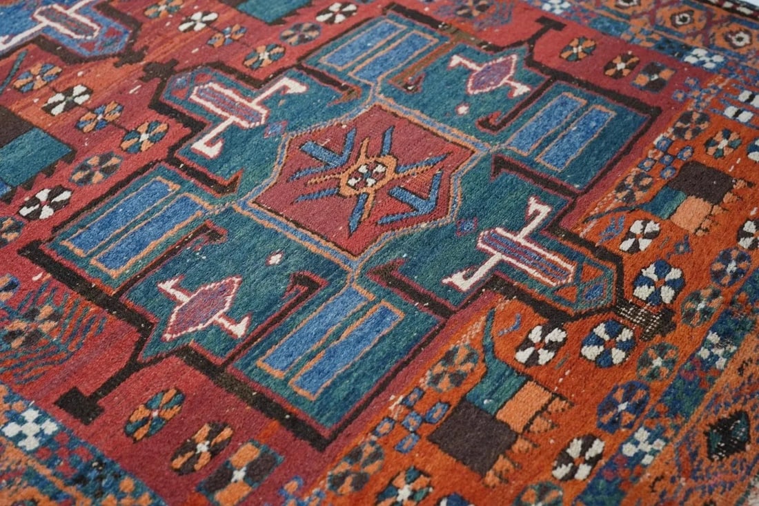 Antique Heriz Runner 3'4'' x 14'4'' - 8