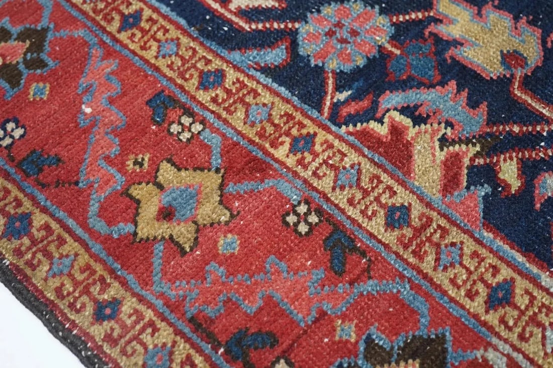 Antique Heriz Rug 4'4'' X 5'0" - 5