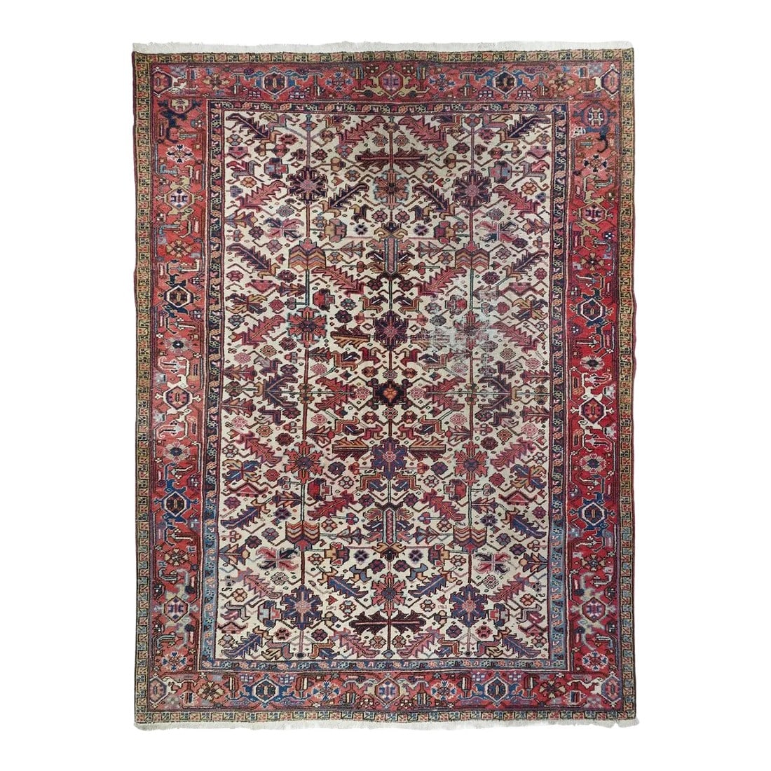 Vintage Heriz Rug 8'1'' x 11': Vintage Heriz Rug 8'1'' x 11'. Condition: Alterations: Unknown Imperfections: Some Imperfections Condition Notes: Good Dimensions: Height: 0.01 in. Width: 97 in. Depth: 132 in. Category: Rugs