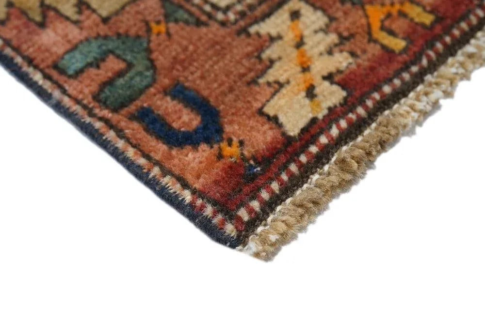 Antique 1910s North West Persian Hand Knotted Runner Rug 2'11" X 13'7" - 3