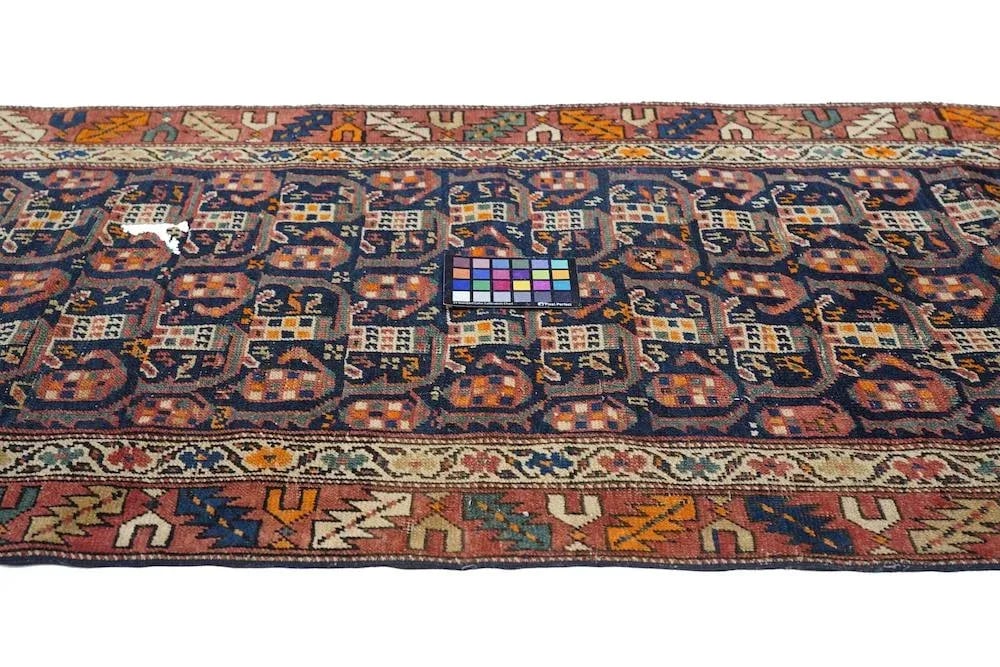 Antique 1910s North West Persian Hand Knotted Runner Rug 2'11" X 13'7" - 7