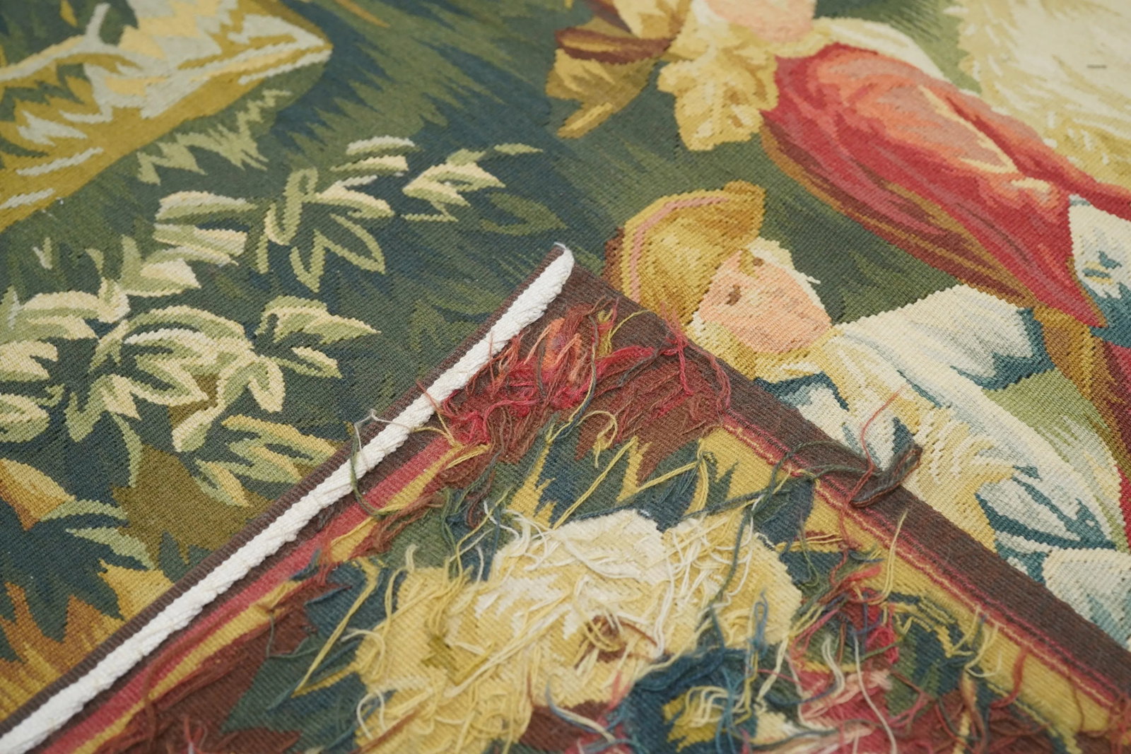 Vintage Belgium Pictorial Tapestry 7'5'' X 7'7'' - 9