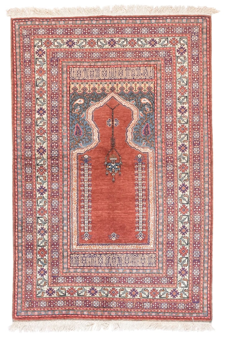 1930s Antique Turkish Rug-3'10" X 5'9": The anatolian rug is a term of convenience, commonly used today to denote rugs and carpets woven in Anatolia (or Asia minor) and its adjacent regions. Geographically, its area of production can be