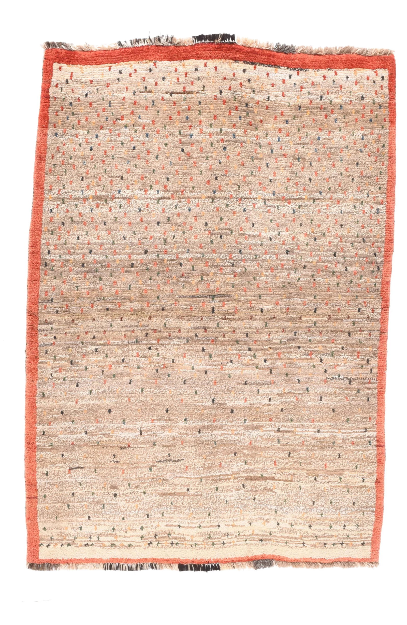 Fine Vintage Persian Gabbeh Rug, Hand Knotted, Circa 1950 , Size 4'7" X 6'5" - 5