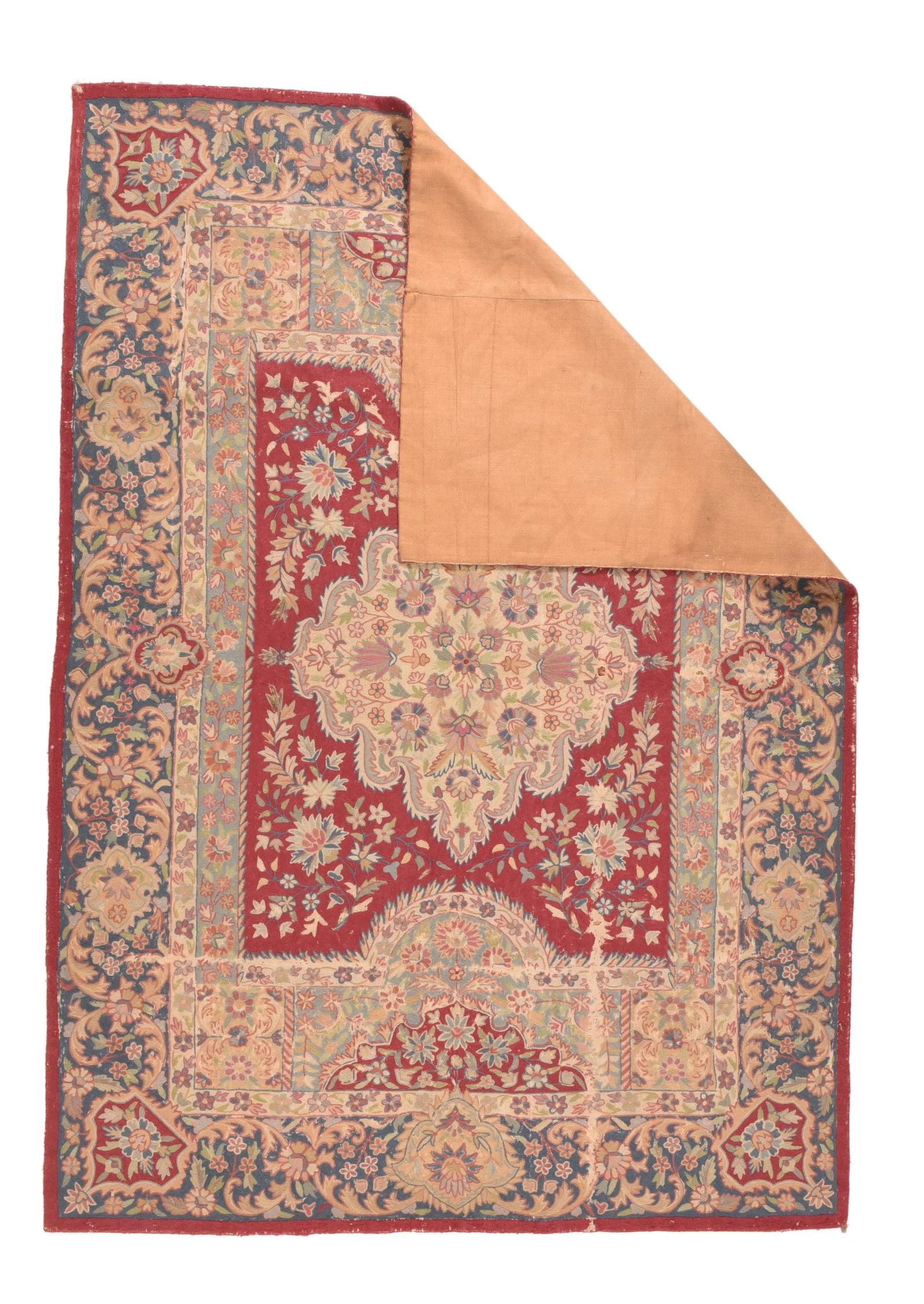 Fine Vintage Hook Europian Rug, Hand Knotted, Circa 1950, Size 4'8"x6'6" - 2