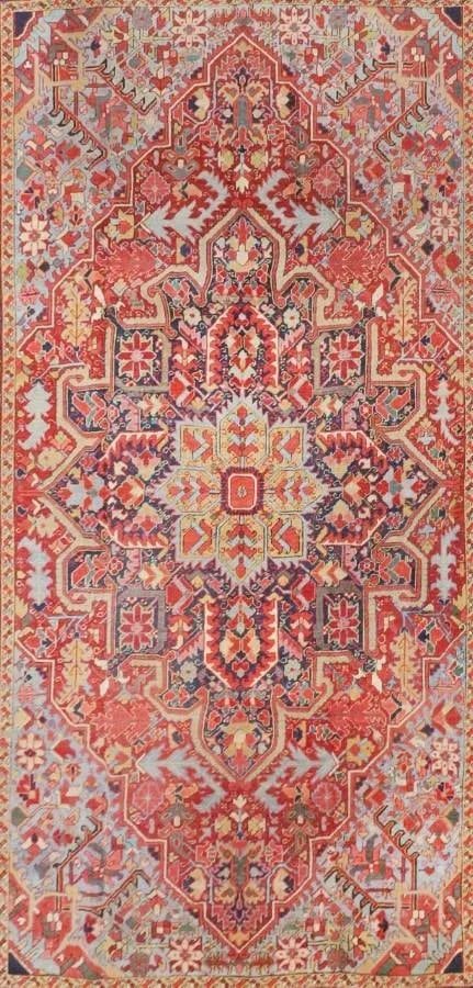 1920s Antique Persian Heriz/Serapi Rug-9"²4"³ × 12"²1"³ - 3