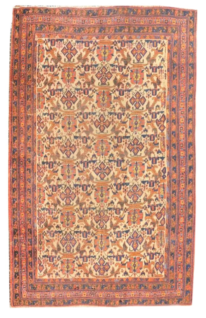 Antique Persian Tribal Afshar Rug: Fine Antique Persian Tribal Afshar Rug, Hand Knotted, Circa 1890 Condition: Alterations: Original Condition Unaltered Imperfections: Some Imperfections Condition Notes: Good Condition Dimensions: