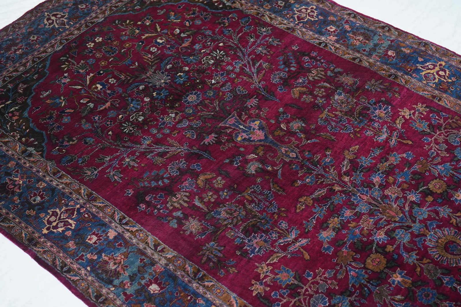 Antique Persian Silk Kashan Rug 4'5'' X 6'6'' - 3