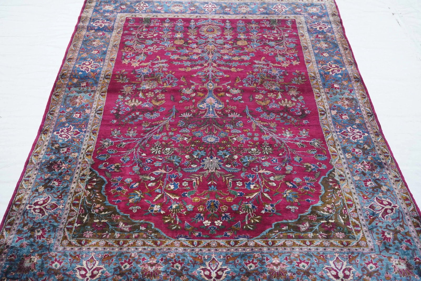 Antique Persian Silk Kashan Rug 4'5'' X 6'6'' - 5
