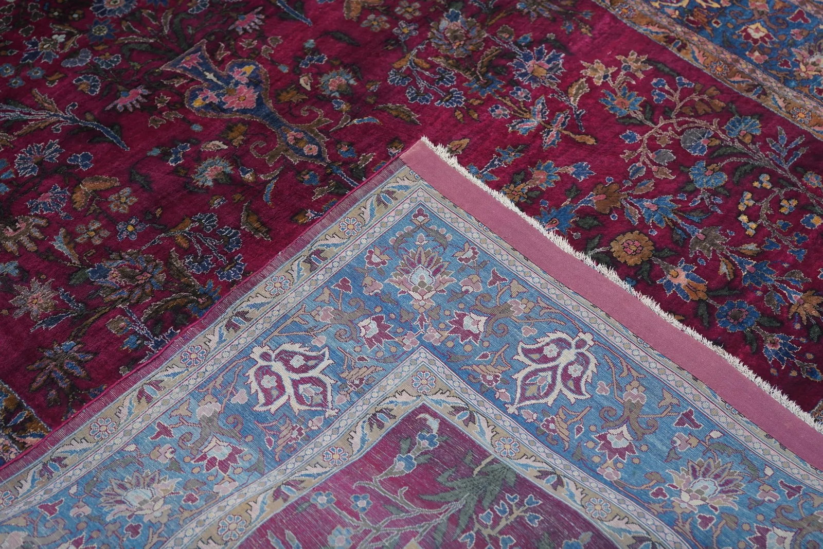 Antique Persian Silk Kashan Rug 4'5'' X 6'6'' - 7