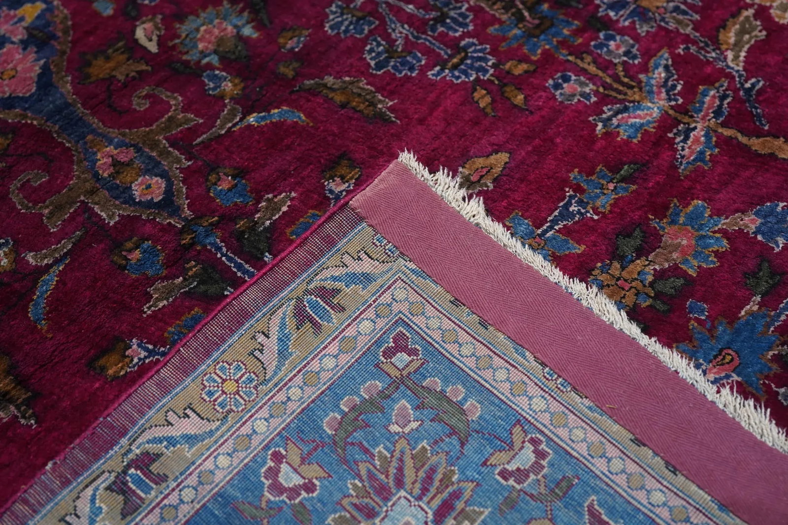 Antique Persian Silk Kashan Rug 4'5'' X 6'6'' - 8