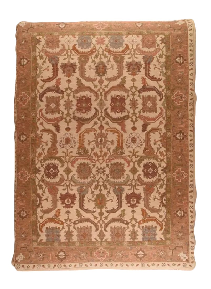 Sumak Manchoria Rug: Fine Vintage Sumak Manchoria/Russian Rug, Flat weave Hand Knotted, Circa 1970's Condition: Alterations: Original Condition Unaltered Imperfections: Some Imperfections Condition Notes: Good Condition