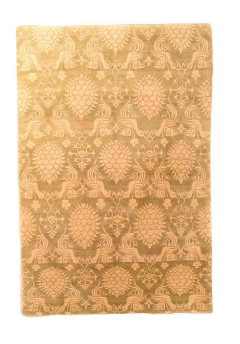 Tibetan Rug 6"² × 9"²3"³: Fine Tibetan Rug, Hand Knotted, Wool & Silk Condition: Alterations: Original Condition Unaltered Imperfections: Some Imperfections Condition Notes: Good Condition Dimensions: Height: 0.01 in. Width: