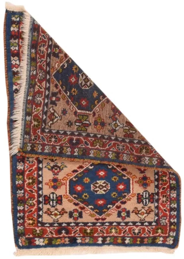 1950s Persian Yalameh Rug-1"²11"³ × 3"² - 3