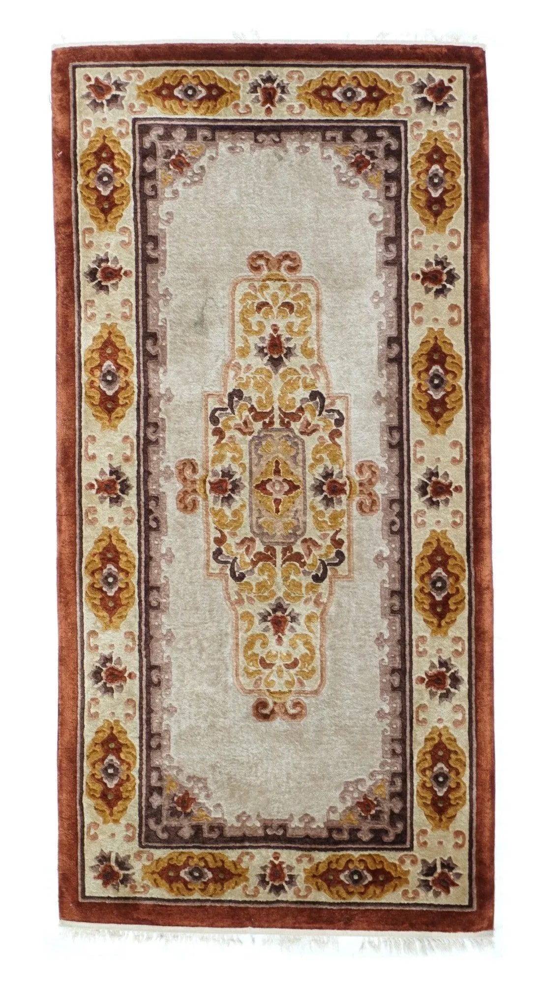 Vintage Chinese Silk Rug 2'3'' X 4'7'' - 2